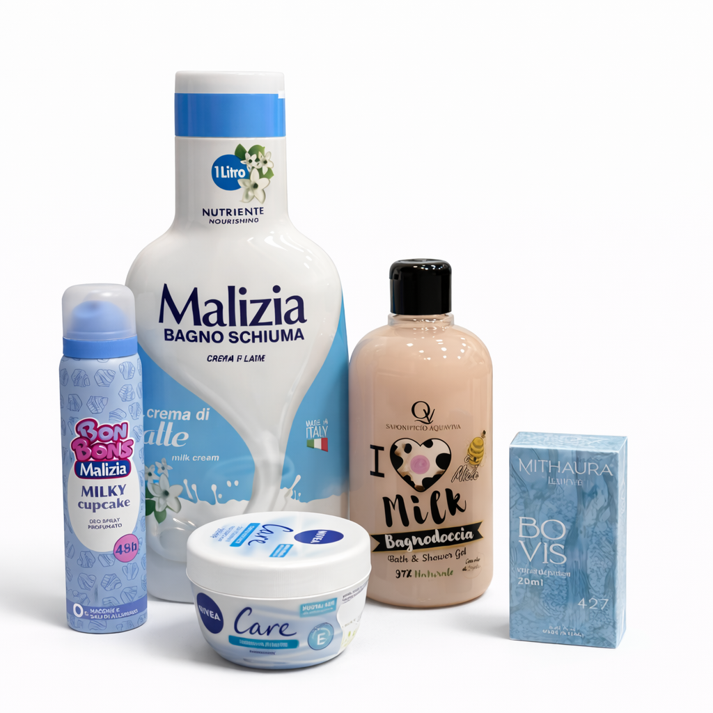Box Delicatezza al Latte – Corpo, Profumo e Benessere (5 Prodotti)